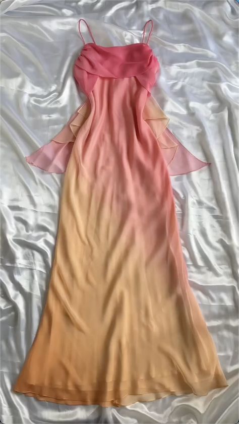 Sunset Dress, Prom Dress Inspo, Style Bundle, Peach Dress, Prom Dress Inspiration, Fairytale Dress, Dress Inspo, Vestidos Vintage, Summer Sunset