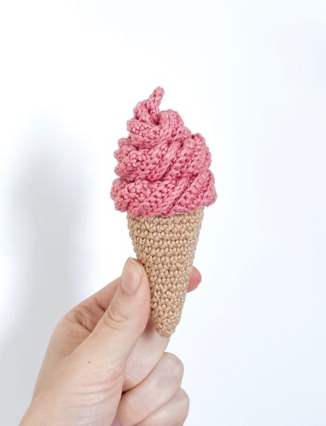 How To Crochet A Mini Ice cream Cone Tutorial Pattern ||Easy Crochet Miniature Ice Cream Cones https://youtu.be/g8ZFo5g1v08 Easy Crochet Patterns 2024 || Crocheting Mini Ice cream Cone    #howtocrochet #crocheticecreamcone  #icecreamconecrochet #howtocrocheticecream Crochet Ice Cream Cone, Ice Cream Crochet, Food Amigurumi, Crochet Ice Cream, Amigurumi Food, Miniature Ice Cream, Mini Ice Cream Cones, Mini Ice Cream, Pretty Crochet