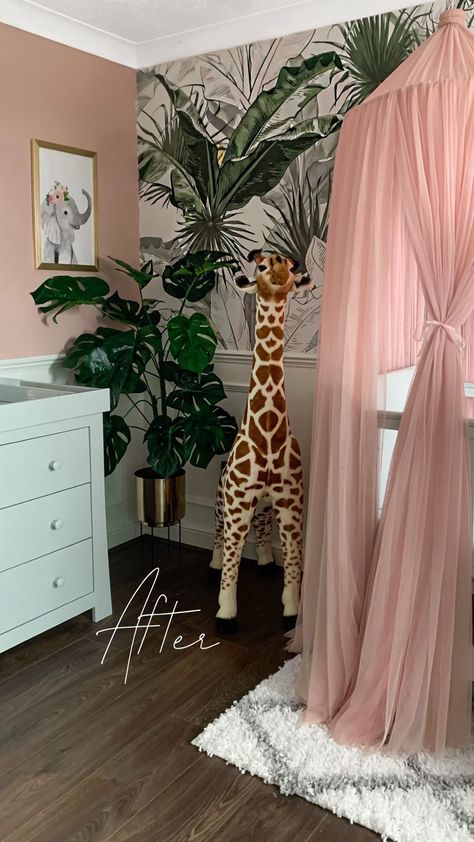 Girl Jungle Nursery, Safari Nursery Girl, Jungle Baby Room, Wildlife Nursery, Safari Room, Jungle Theme Nursery, Baby Nursery Inspiration