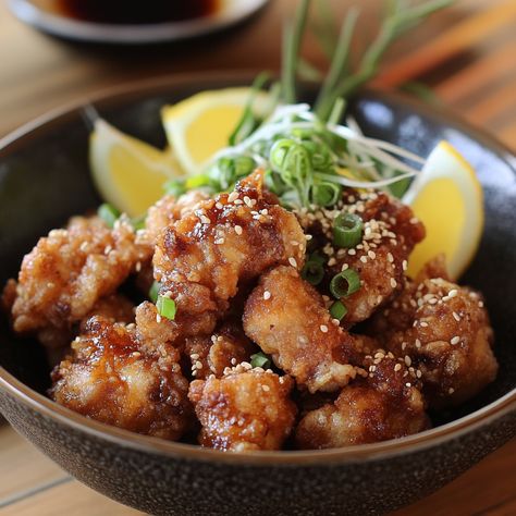 Karaage originated in Japan during the Taisho era and was inspired by Chinese-style fried dishes. The term "karaage" refers to a method of deep frying, usually applied to chicken. Over time, it has become a popular street food and bar snack across Japan, loved for its crispy texture and savory flavor.

#KaraageChicken #JapaneseFriedChicken #CrispyGoodness #ChickenLovers #JapaneseCuisine #SnackTime #FriedChickenFix #FoodieFavorites #StreetFoodVibes #HomeCooking Karaage Chicken, Chicken Karaage, Japanese Fried Chicken, Taisho Era, Deep Frying, Deep Fryer, Chicken Lovers, Food Pin, Birthday Dinners