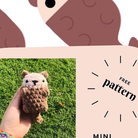 Pocket Otter Crochet, Crochet Otter Pattern, Free Otter Crochet Pattern, Otter Amigurumi Free Pattern, Otter Crochet Pattern, Otter Crochet, Free Plushy Crochet Patterns, Otter Crochet Pattern Free, Crochet Otter