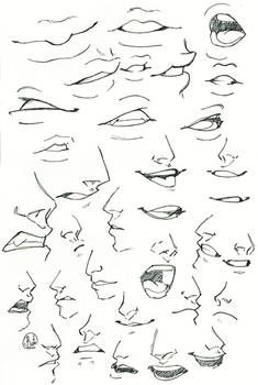 angular/sharp nose Drawing Mouths Reference, Sketch Mouth, Manga Mouth, Anime Mouth Drawing, Anime Mouths, Different Expressions, Drawing Face Expressions, Mouth Drawing, 얼굴 드로잉