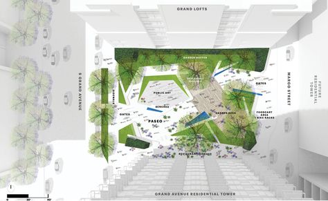 Right by Grand and 11th Street. Site Plan Landscape Architecture, Site Plan Landscape, Urban Master Plan, Green Futuristic, Urban Green Space, Masterplan Architecture, Layout Site, Landscape Architecture Plan, Landscape Design Drawings