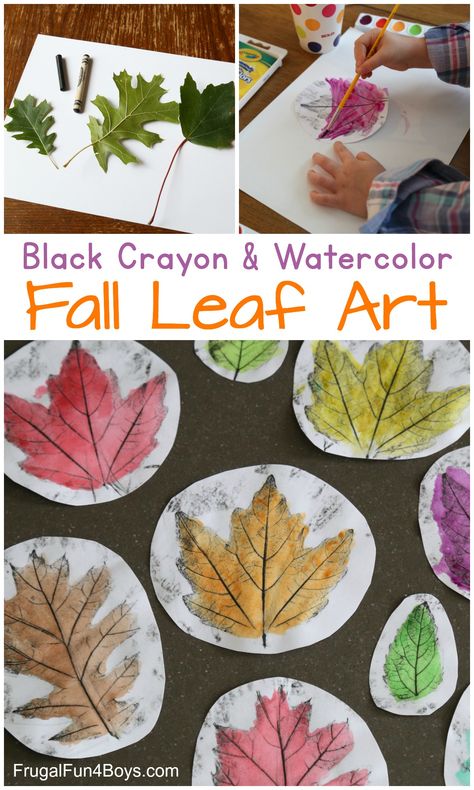 Gorgeous Black Crayon and Watercolor Fall Leaf Art Fall Leaf Art, Black Crayon, Leaf Projects, Art Project For Kids, Autumn Leaves Art, Fall Art Projects, Fall Preschool, Project For Kids, Leaf Crafts