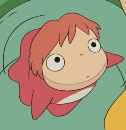 Ponyo As A Fish, Sticker Reference, Toro Inoue, Fish Drawings, Studio Ghibli Art, Ghibli Art, 90s Anime, Digital Art Tutorial, Cute Images