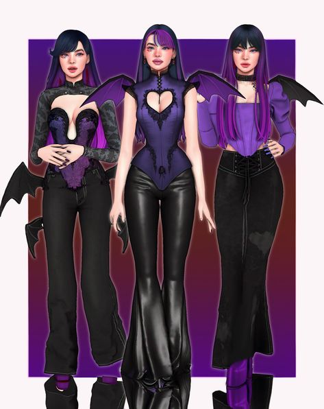 Three outfits included  CC folder included!!  How to install:  1. Download custom content folder here  2. Put "Mods" in your "Mods" folder  2. Put "Tray files" in your "Tray" folder  3. Enjoy it ♥  Hope you enjoy  <3  All credits to CC creators!  #thesims4 #sims4 #monsterhigh #monsterhighdoll #elissabat #gothicStyle #vampireaesthetic Sims 4 Cc Crutches, Halo Sims 4 Cc, Sims 4 Scooby Doo, Sims4 Cc Witch Clothes, Sims 4 Amputee Cc, Ts4 Steampunk Cc, Sims 4 Cc Monster High Clothes, Sims 4 Cc Mods Vampire, Sims4 Cc Goth Clothing