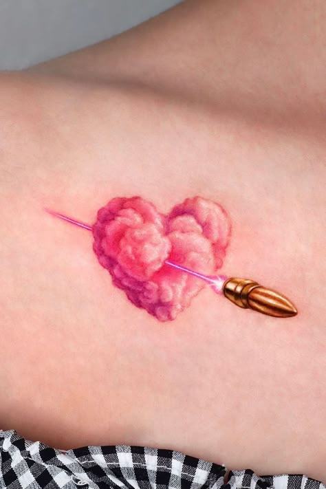 #ValentineTattoo #LoveInk #HeartTattoo #RomanticInk #CupidArrowTattoo #SweetheartInk #ValentineSymbolTattoo #LoveForeverInk #RomanceTattoo #HeartfeltInk By sorok.ink Pink Tattoo, Muster Tattoos, Medusa Tattoo, Tatuaje A Color, 1 Tattoo, Subtle Tattoos, Dope Tattoos, Simplistic Tattoos, Skin Art