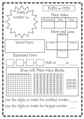 Classroom Treasures: 100 Days Calendar Math, Math Number Sense, Math School, Daily Math, Math Printables, Second Grade Math, Third Grade Math, Math Workshop, Homeschool Math