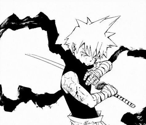 Blackstar Soul Eater Manga, Soul Eater Pfp Manga, Soul Eater Manga Icons, Black Star Manga, Soul Eater Manga Panels, Black Star Soul Eater, Soul Eater Manga, Fire Force, Black Anime Characters