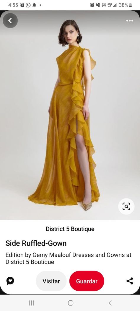 Gemy Maalouf, Chiffon Ruffle Dress, Midi Dress Style, Wedding Palette, Unique Prom Dresses, Chiffon Evening Dresses, Ruffled Dress, فستان سهرة, Chiffon Ruffle