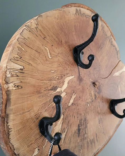 Look at the texture of this wood 🤤 Spalted beech coat hanger finished with two coats of Danish Oil by @thewoodcycle Thanks for sharing with us!📸 #woodcreations #danishoil #wooddesign #woodworker #woodworking #woodartist #woodcrafts #wooddecor #woodart #homeaccessories #homedecor #woodproject Wood Log Coat Hanger, Spalted Beech, Wood Artist, Danish Oil, Instagram Look, Thanks For Sharing, Wood Creations, Coat Hanger, Wood Decor