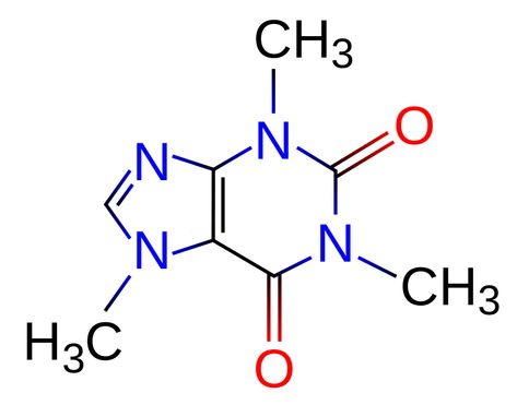 This structural formula for molecule caffeine shows a graphical representation of how the atoms are arranged. Caffeine Chemistry, Caffeine Withdrawal Symptoms, Miele Coffee Machine, Caffeine Withdrawal, Molecule Tattoo, Caffeine In Tea, Caffeine Molecule, Coffee Facts, Caffeine Content