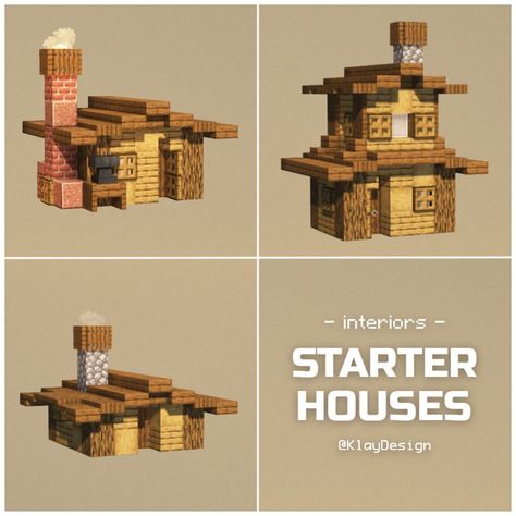 EASY STARTER HOUSES | Stop building dirt huts to survive your first night! 🚫 Build these three starter houses!! 🙌 Made with simple… | Instagram Minecraft Hut Ideas, Minecraft Dirt House, Minecraft Starter Houses, Hut Minecraft, Cozy Minecraft Houses, Starter House Minecraft, Mc House, Minecraft Starter House, Minecraft Houses Survival