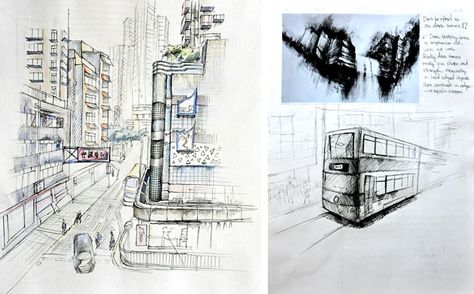 GCSE art cityscape Gcse Art Coursework, Textiles Architecture, Sketchbook Themes, Journeys Art, Sketchbook Architecture, Gcse Sketchbook, Art Coursework, Photoshop Landscape, Full Marks