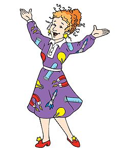 Ms. Frizzle always wears the raddest dresses Magic School Bus Characters, Mrs Frizzle, Miss Frizzle, Ms Frizzle, Science Topics, Magic School Bus, Orange Is The New, Magic School, Orange Is The New Black