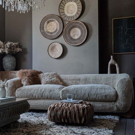 Abigail Ahern (@abigailahern) • Instagram photos and videos Sheepskin Sofa, Sofa Three Seater, Hillarys Blinds, Abigail Ahern, Soft Furnishings Cushions, Pinterest Home, Furniture Side Tables, Three Seater Sofa, Exterior Decor