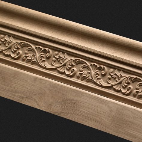 Exclusive wooden baseboard moulding, classic wooden skirting board - KWASNY CARVINGS Wooden Baseboards, Wooden Skirting, Wooden Skirting Board, Wood Carving Board, Classic House Interior Design, Pooja Door Design, Baseboard Moulding, Front Door Design Wood, Wood Bed Design