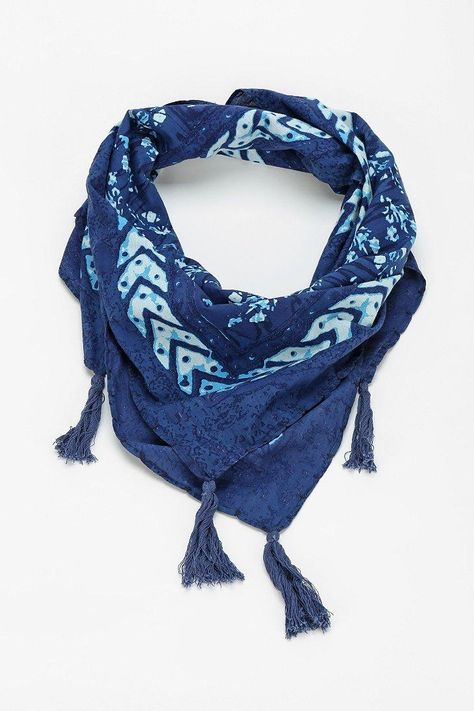 Indigo Woodblock Oversized Square Scarf Wardrobe Inspiration, Pinterest Closet, Square Scarf, Sewing Inspiration, And Sign, Bling Bling, Her Style, Style Me Pretty, Stylish Women