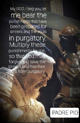 Prayer For Souls In Purgatory, Purgatory Prayer, Holy Souls In Purgatory, Love My Son Quotes, Souls In Purgatory, Christian Spirituality, St Pio Of Pietrelcina, Saints Quotes, Catholic Beliefs