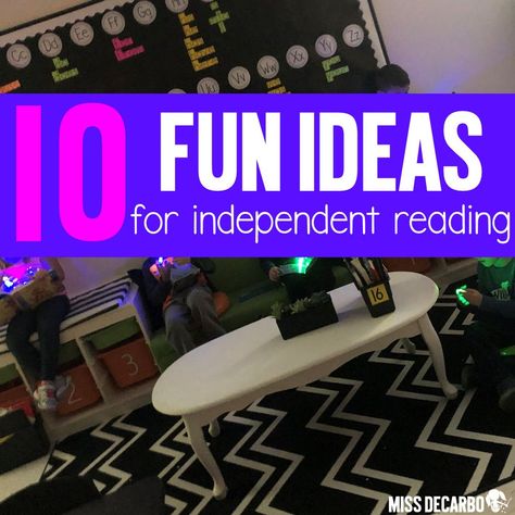 10 ideas to use during independent reading time when your students need re-energized and motivated! Flashlight Reading Classroom, Dear Time Reading Ideas, Independent Reading Centers 1st Grade, Silent Reading Ideas, Flashlight Reading, Book Bakery, Flashlight Friday, Vocabulary Building Activities, Independent Reading Activities