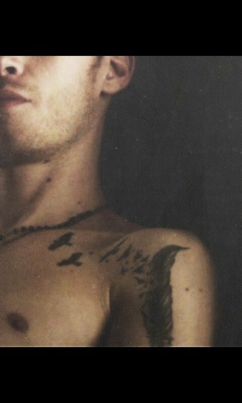 Fly away Joseph Morgan Tattoo, Morgan Tattoo, Klaus Caroline, Klaus And Caroline, Alice In Wonderland Book, The Bigger Picture, Bigger Picture, Joseph Morgan, Hunter Anime