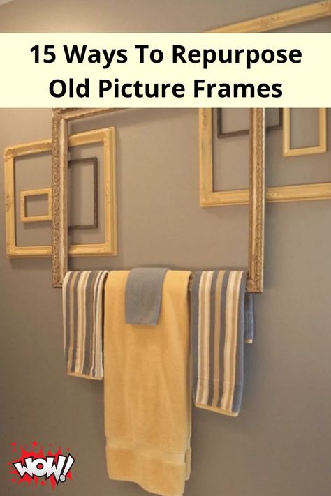 What To Do With Old Frames Diy, Picture Frame Repurpose, Repurposed Frames Diy Wall Art, Open Frame Wall Decor, Uses For Old Picture Frames Diy Projects, Old Picture Frames Repurpose, Creative Picture Frames, Empty Picture Frames On The Wall, Big Picture Frame Ideas