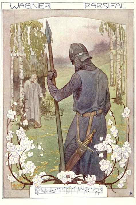 Ivan Bilibin, Roi Arthur, Richard Wagner, Fairytale Illustration, Art And Illustration, Medieval Art, Traditional Paintings, Medieval Fantasy, Painting Illustration