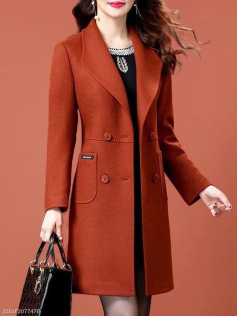 Plain Coats, Mode Mantel, Coat Outfit, Outwear Women, Print Coat, Coat Outfits, Double Breasted Coat, Coat Fashion, Online Clothing Stores