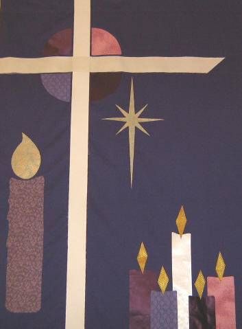 Advent banner Advent Banners, Church Banners Designs, Catholic Sacraments, Corpus Domini, Advent Decorations, Church Banner, Worship Art, Liturgical Seasons, Christmas Bulletin