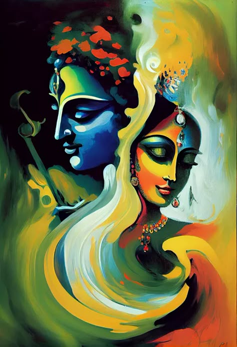 https://www.artsindia.com/products/modern-art-oil-color-illustration-of-god-radha-krishna-face-only-in-fluid-pattern?_pos=27&_sid=6767937a8&_ss=r Radha Krishna Abstract Painting Acrylic, Radha Krishna Face Wallpaper, Modern Krishna Painting, Radha Krishna Modern Art Paintings Canvas, Radha Krishna Face Painting, Radha Krishna Digital Art, Radha Krishna Oil Painting On Canvas, Radha Krishna Art Canvases, Radha Krishna Drawing Painting