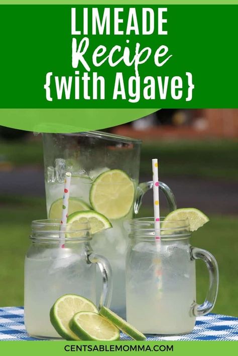 This summer, relax with this cold limeade recipe made with agave for a healthier alternative. Homemade Limeade, Good Lemonade Recipe, Healthy Lemonade, Baked Meatball Recipe, Limeade Recipe, Mexican Menu, How To Cook Meatballs, Bourbon Drinks, Healing Waters