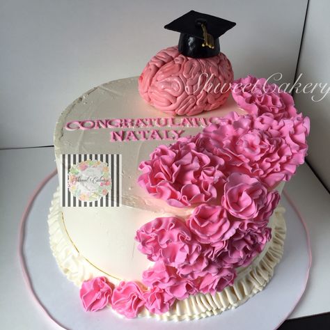 Psychology graduation cake Neuroscience Graduation Party, Psychology Cake Graduation, Psychology Cake Ideas, Psychology Themed Party, Psychology Cake, Psychology Graduation Party, Psychology Graduation Pictures, Phd Cake, Degree Cake