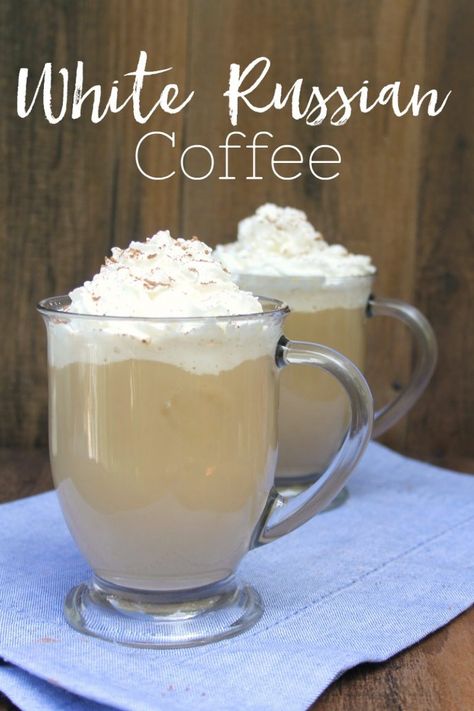 How to Make Easy White Russian Coffee - Busy Being Jennifer Coffee And Kahlua Drinks, Kailua Recipes, Kahlua Coffee Drinks, Russian Coffee, Alcoholic Coffee Drinks, International Meals, Kahlua Drinks, Homemade Kahlua, White Russian Recipes