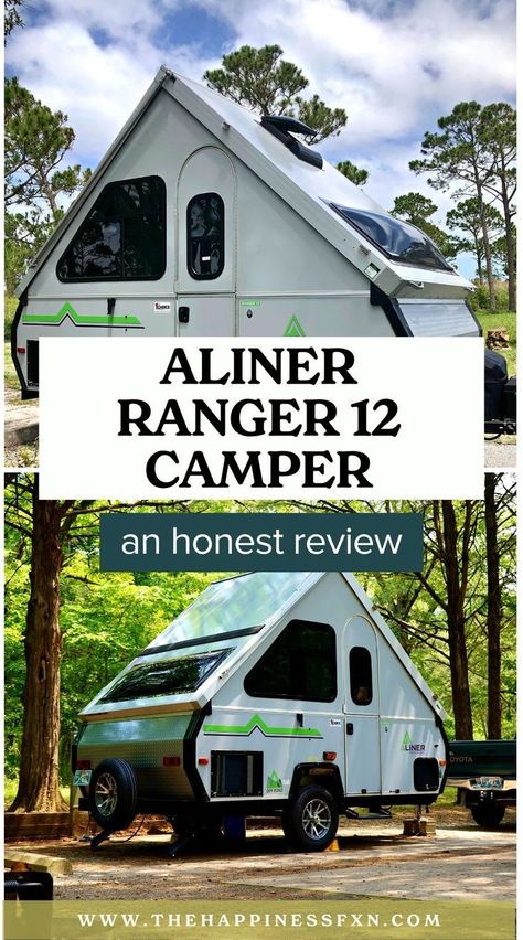 If you're ready to upgrade from tent life, or want to downsize from owning a larger RV, you're likely searching the market for Aliner campers or the best A-frame pop up camper. We give you an honest review and feedback of our experiences with the Aliner Ranger 12 Camper. Come find out if it's a fit for your travels. | aliner campers | aliner camper ideas | aliner camper interior | aliner | aliner camper storage ideas | small campers | rv life | camping | Aliner Camper Ideas, Camper Storage Ideas, Camping In A Tent, Aliner Campers, Tent Life, Camping Stickers, Travel Trailer Camping, Camper Storage, Small Campers