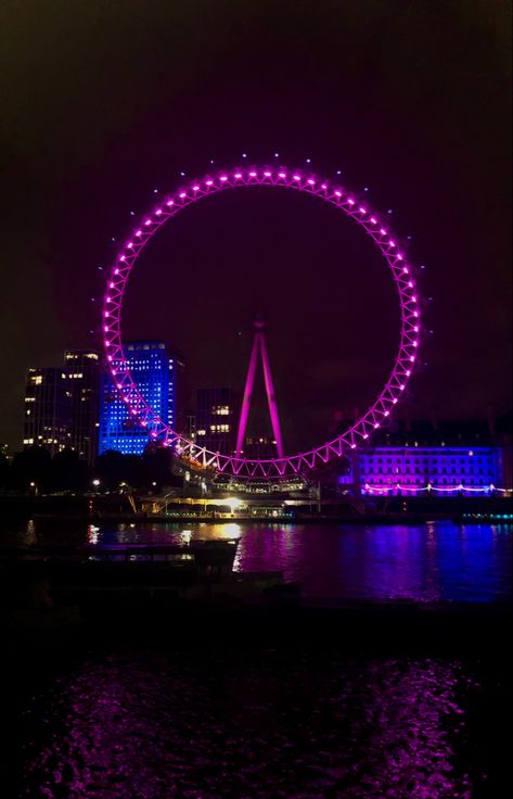 London At Night Aesthetic, London Eye At Night, London Nightlife, Night Landscape Photography, Aesthetic London, London Vibes, London Dreams, The London Eye, London Vacation