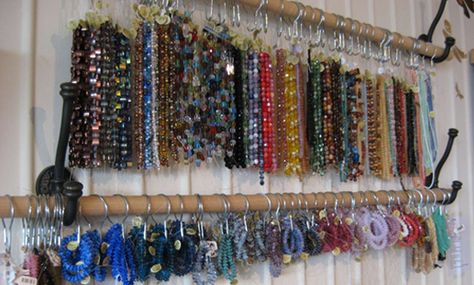 Jewelry Making Organization, Jewelry Craft Room, Bead Storage Ideas, Pegboard Ideas, Craft Room Organizing, Jewelry Room, Organizing Stuff, Parts Storage, Studio Workspace