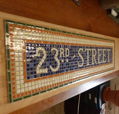 Subway Mosaic, Backsplash Mosaic, Kitchen Mosaic, Cozy Cottage Kitchen, Mosaic Backsplash Kitchen, Entryway Flooring, Subway Tiles Bathroom, Office Signage, Mosaic Floor Tile