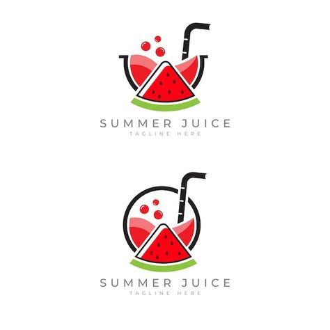 Hybrid Logo Design, Watermelon Logo Design, Juice Shop Logo, Juice Logo Design Ideas, Drink Logo Design Ideas, Juice Logo Design, Watermelon Logo, Eco Logo Design, Juice Logo