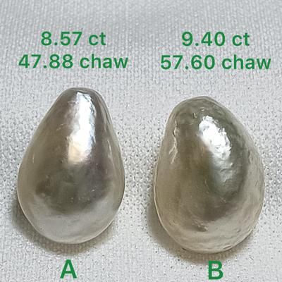 Pair Basra Natural Pearls Drop Shape 17.96 Carat Total 15mm: Type of pearl: Basra Natural Pearl   Weight: 17.96 carats - Total  Shape: Drop  Size: 15.08 x 8.44mm Largest & 14.97 x 8.31mm Smallest  Color: Light Cream Basra Pearls, Clam Pearl, Natural Pearl Jewelry, Conch Pearl, Pearl Farm, Persian Gulf, Basic Jewelry, Art Story, Real Pearls