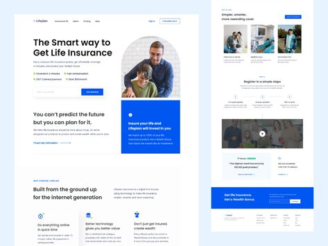 Lifeplan - Insurance Website by Ozi Thohari on Dribbble Insurance Landing Page, Doctor Icon, Background Hospital, Insurance Website, Ui Ux Website Design, Ux Website Design, Family Symbol, Concept Web, Ui Ux Website