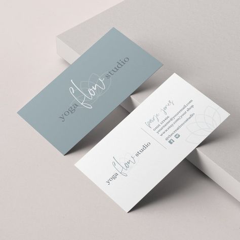 Spiritual Logo, Business Cards Layout, Yoga Logo, Name Card Design, Business Card Design Creative, Printable Business Cards, Crystal Healer, Minimalist Business Cards, Thanks Card