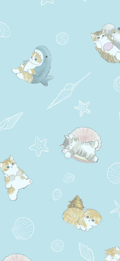 Mofusand Wallpaper Strawberry, Mofusand Lockscreen, Mofusand Wallpaper Ipad, Mofusand Wallpaper Iphone, Mofusand Wallpaper, Mofusand Cats, Cat Phone Wallpaper, Baby Blue Wallpaper, Personajes Studio Ghibli