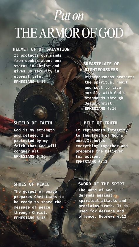 The Whole Armor Of God Spiritual Warfare, Prophetic Art Spiritual Warfare, Warrior Scriptures, Put On The Full Armor Of God, Full Armor Of God Woman, Ephesians 6:10 Armor Of God, Spiritual Warfare Prayers Scriptures, Full Armor Of God Prayer, Christian Versus