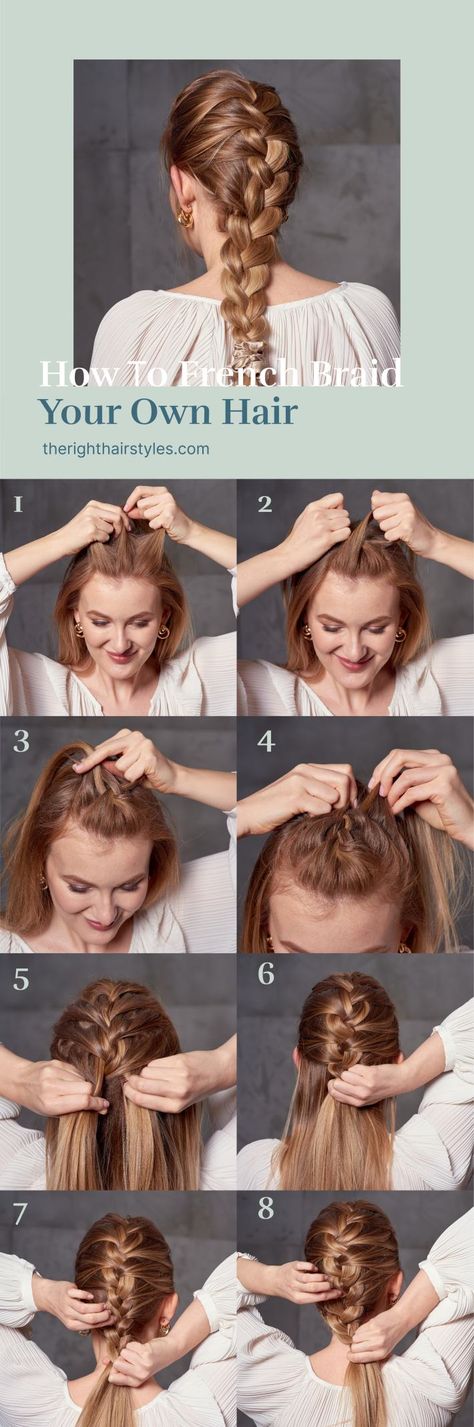 101 Guide on How to French Braid Your Own Hair Voluminous French Braid, Braid Pigtails Short Hair, Front French Braids, Pigtails Short Hair, Short Hair Pigtails, French Braid Your Own Hair, How To French Braid, French Braid Pigtails, Braid Your Own Hair