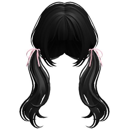 Roblox Curly Low Pigtails, Low Pigtails, Black Avatar, Cute Teddy Bear Pics, Roblox Hair, Cute Tshirt Designs, Two Ponytails, Walpaper Hello Kitty, Roblox T Shirts