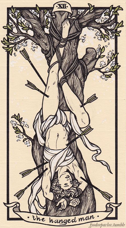 12 The Hanged Man Fyodor Pavlov Fyodor Pavlov, Tarot Cards Art Illustration, Kartu Tarot, Hanged Man Tarot, Tarot Card Tattoo, Tarot Tattoo, Hanged Man, Major Arcana Cards, The Hanged Man