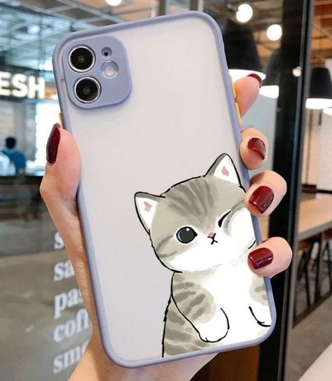 Cat Mobile Cover, Phone Cover Art Ideas, Phonecase Painting Aesthetic, Cute Phone Cover Painting, Cute Mobile Cover Painting, Phone Cases Painting, Aesthetic Mobile Cover, Bamboo Photography, Phone Case Painting Ideas