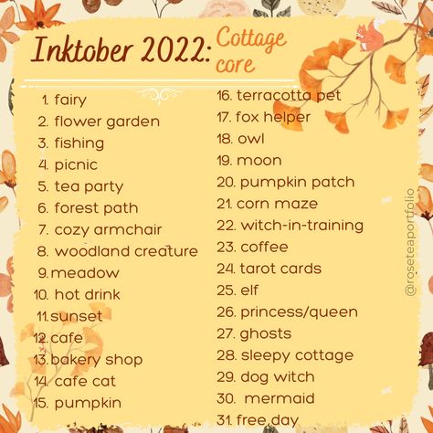 Inktober Prompts, Cottage Core Art, Winter Drawings, Fall Drawings, Journal Challenge, Drawing Ideas List, Woodland Art, Creative Drawing Prompts, Picasso Art