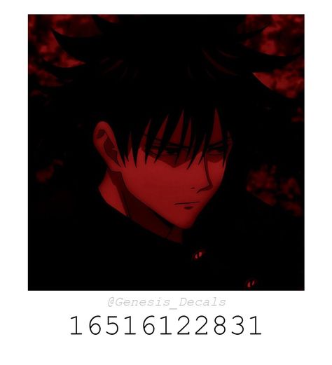 #Roblox #Decals #MegumiFushiguro #JujutsuKaisen #Anime Roblox Id Codes For Pictures Anime, Jjk Roblox Decal Id, Royal High Codes, Roblox User Name Ideas, Rh Decals, Id Roblox, Roblox Images, Roblox Ids, Picture Codes