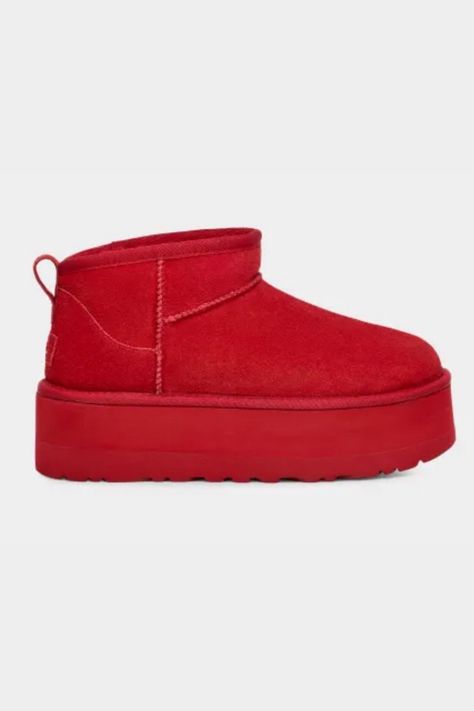 red ugg tasman mini platform boots fall fashion | ultra mini uggs outfit | short uggs | ugg slippers | Christmas gift inspo | gift guide | copenhagen style Follow my shop @morganenglish on the @shop.LTK app to shop this post and get my exclusive app-only content! #liketkit #LTKGiftGuide #LTKSeasonal #LTKshoecrush @shop.ltk https://liketk.it/4ivg8 Ultra Mini Uggs Outfit, Red Uggs, Mini Uggs Outfit, Street Style Boots, Ultra Mini Uggs, Ugg Waterproof Boots, Bianca Chandon, Ugg Mini Boots, Mini Uggs